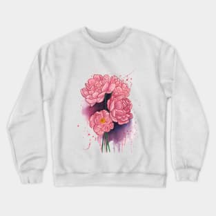 Peonies illustration 1 Crewneck Sweatshirt